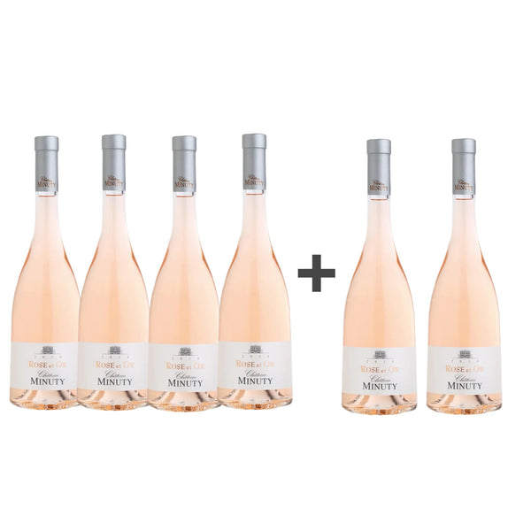 (Limited Time Offer) 6x Chateau Minuty, Rose et Or, 2021 - Buy 4 Get 2 Free